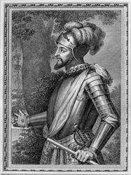 Vasco Núñez de Balboa 1475-1519 A híres spanyolok portréiból, 1791