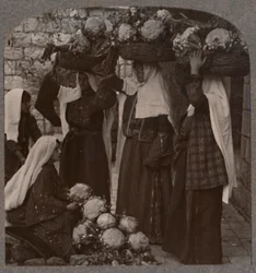 Zöldségárusok, Jeruzsálem, c1900