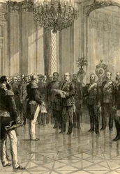Versailles, 1871: Vilmos király kikiáltása Németország császárává, 1890.