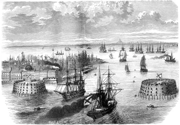 Kronstadt látképe, Oroszország, 1882-1884