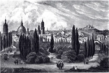 Lemberg látképe, 1845 körül