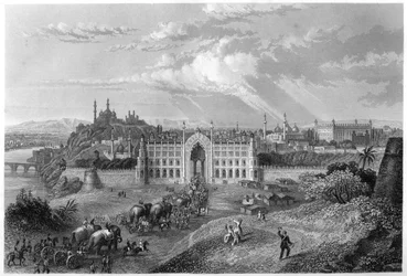Lucknow kilátása, India, 1860