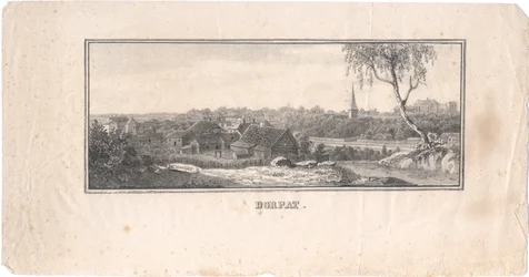 Tartu látképe, 1800