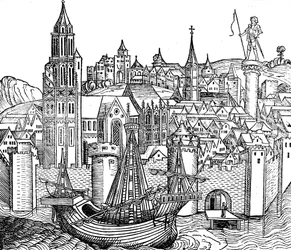 Kilátás az erődvárosra, 1493