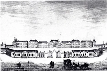 Kilátás a Katalin-palotára Carskoje Selóban, c. 1840