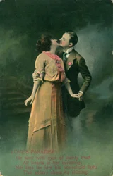 Vintage romantikus képeslap