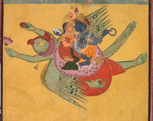 Visnu és Laksmi a Garudán, kb. 1750 .