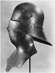 Visored sallet and bevor, c1480 1958