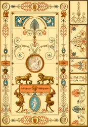Falfestés és mennyezeti dekoráció, Németország, 19. század eleje, 1898.