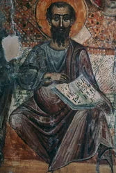 Falfestmény egy szent a mennyben, 13. század