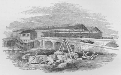 Waterloo pályaudvar, ahogy az első építéskor látszott, 1848, 1912