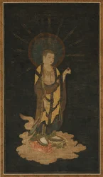 Jizo Bosatsu üdvözlő származása, 1200-as évek.