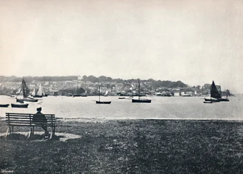 West Cowes – Kilátás East Cowes-ból, 1895