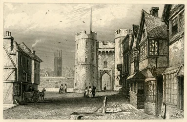 West Gate, Canterbury, Kent, 1845.