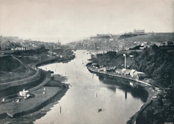 Whitby – A város általános képe, 1895