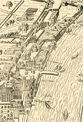 Whitehall és Westminster. Aggas térképről, 1881.