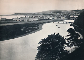 Wicklow – Általános nézet a városról és a folyóról, 1895
