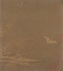 Vadludak télen, 13. század.