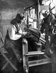 Szövőszéket használó nő, Svédország, 1936