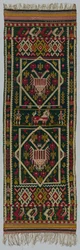 Szőtt ágy- vagy ládahuzat, 1700-as évek.