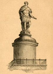 Wrens eredeti terve az emlékmű csúcsához, 1897.