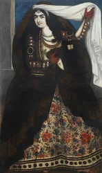 Csadort viselő fiatal nő, kb. 1844-1850.