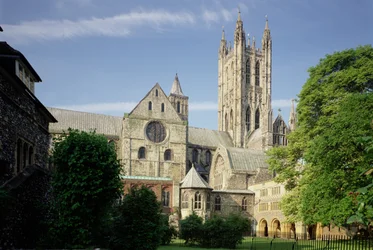 Canterbury katedrális, katedrális külseje (1070–1834) angol iskola, Kent, Egyesült Királyság