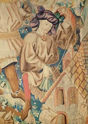 Részlet az egyik devonshire-i vadászati kárpitból, Arras 1425-50