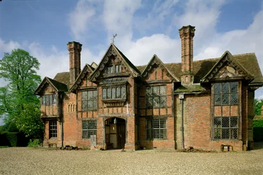 Dorney Court, eredetileg 1500 körüli angol iskola, Dorney, Windsor közelében, Berkshire, Egyesült Királyság