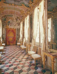 Tükrök galériája Lorenzo de Ferrari freskóival, Palazzo Spinola, Genova, Olaszország