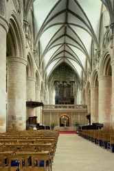 A hajó belseje, Gloucesteri katedrális, Gloucestershire, 12. század eleje