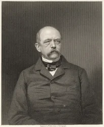 Otto von Bismarck (1815-98) portréja, amelyet William Holl (1807-71) vésett fényképről, kocsma. írta William Mackenzie