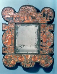Szalmából készült tükörkeret, 1670-80
