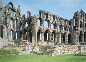 Kilátás az észak-yorkshire-i Whitby apátságra