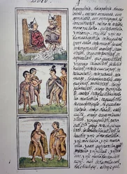 Azték társadalom, Firenzei kódex IV. könyve, Kétnyelvű változat spanyol és nahuatl nyelven, Az új Spanyolország dolgainak általános története, azték civilizáció