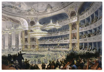 Bal Párizsban, 1870 körül (litográfia)