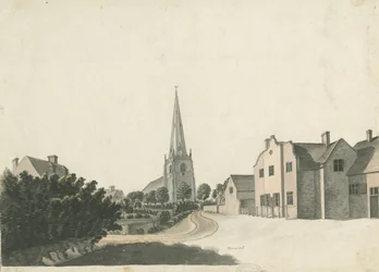 Brewood Gimnázium: színes tollrajz, nd [?XIX. század]
