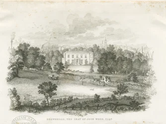Burslem – "Brownhills" House: metszet, és [?XIX. század]