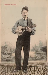 Katalán gitáros, 1910 körül (képeslap)