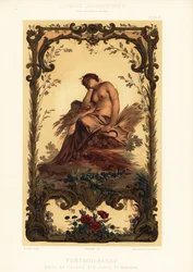 Mennyezeti panel a Fontainebleau-i palotában