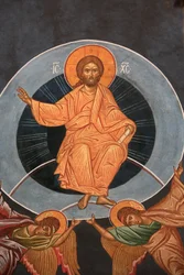 Krisztus mennybemenetele. Saint-Antoine-le-Grand ortodox templom Saint-Laurent-en-Royans Franciaország