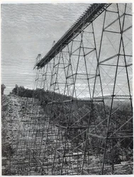 A Kinzua-viadukt építése