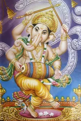 Táncoló Ganesh kép, Rishikesh, India