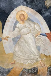 Részlet az Anastasis freskóról, a Chora-i Szent Megváltó-templom, Parekklesion