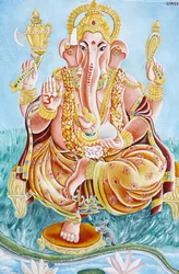 Elefánt-meghatározatlan hindu isten Ganesh, Kathamandu, Nepál