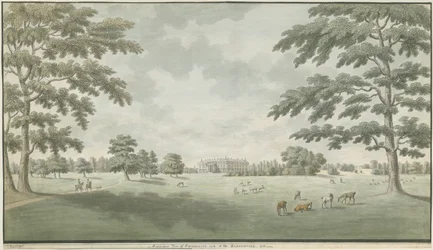 Fisherwick Hall: akvarell rajz, 1786