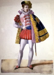 Garcia mint Don Juan Mozart operájában, 1840-1850 körül (litográfia)