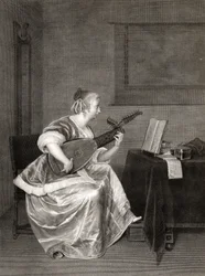 Gerard Ter Borch, "Mandolin tanuló".