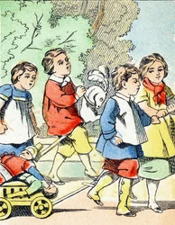 Játék: The Little Car - Child Entertainment Alphabet c.1890 (litográfia)