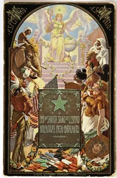 Irodalom. Nyelvészet. Az eszperantó allegóriája (európai köznyelv.) Képeslap, Magyarország
